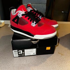 Jordan Kids Red and Black Sneakers